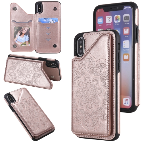 Flower Embossing Pattern Shockproof Protective Case with Holder & Card Slots & Photo Frame For iPhone XS / X(Rose Gold)
Flower Embossing Pattern Shockproof Protective Case with Holder & Card Slots & Photo Frame For iPhone XS / X(Rose Gold)