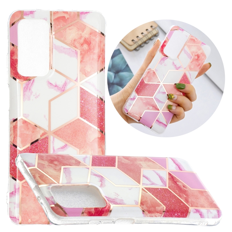 For Samsung Galaxy A72 5G / 4G Flat Plating Splicing Gilding Protective Case(Cherry Glitter Color Matching)
For Samsung Galaxy A72 5G / 4G Flat Plating Splicing Gilding Protective Case(Cherry Glitter Color Matching)