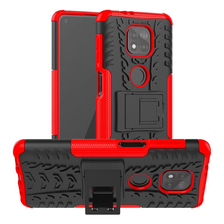 For Motorola Moto G Power (2021) Tire Texture Shockproof TPU+PC Protective Case with Holder(Red)
For Motorola Moto G Power (2021) Tire Texture Shockproof TPU+PC Protective Case with Holder(Red)