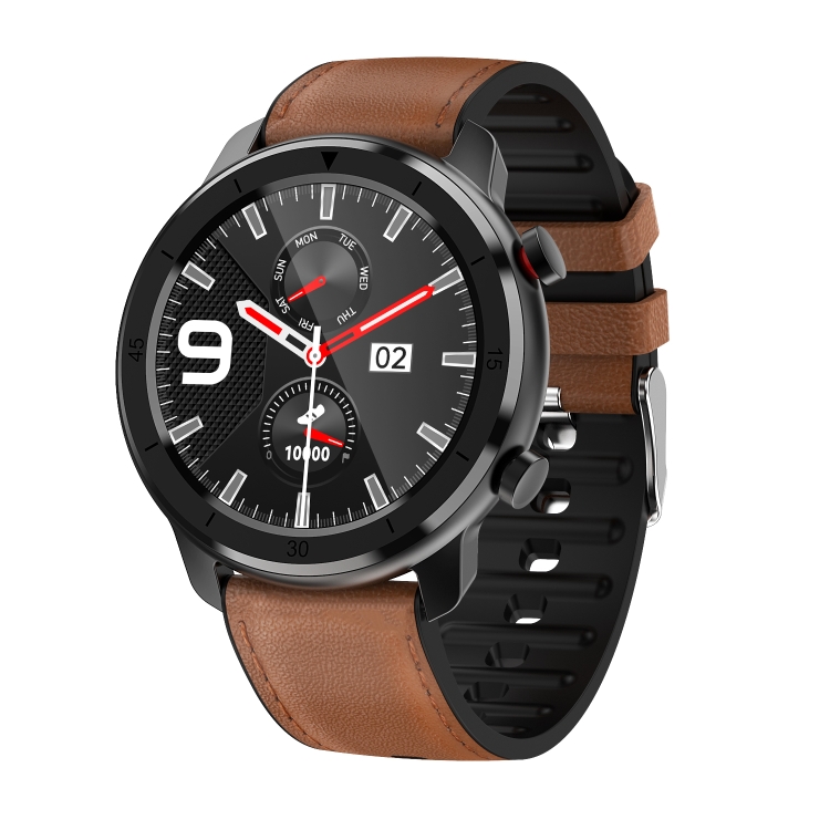M97 1.28 inch IPS Screen IP67 Waterproof Smart Watch with Leather Watchband, Support Bluetooth Call & Music / Health & Sports Monitoring(Black)
M97 1.28 inch IPS Screen IP67 Waterproof Smart Watch with Leather Watchband, Support Bluetooth Call & Music / Health & Sports Monitoring(Black)