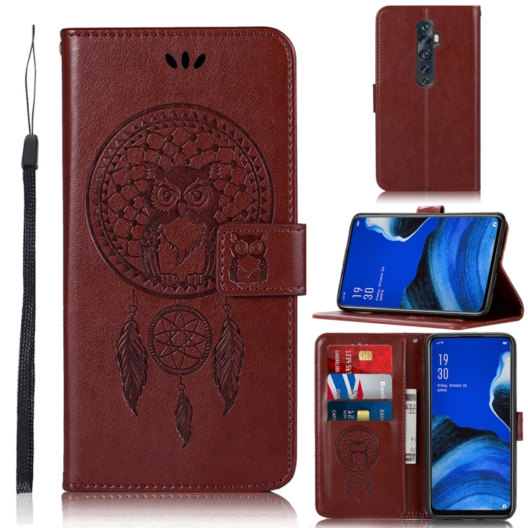 For OPPO Reno2 Z Wind Chime Owl Embossing Pattern Horizontal Flip Leather Case, with Holder & Card Slots & Wallet(Brown)
For OPPO Reno2 Z Wind Chime Owl Embossing Pattern Horizontal Flip Leather Case, with Holder & Card Slots & Wallet(Brown)