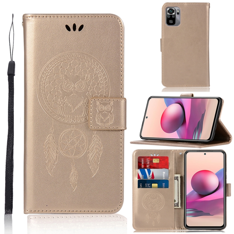 For Xiaomi Redmi Note 10S Wind Chime Owl Embossing Pattern Horizontal Flip Leather Case with Holder & Card Slots & Wallet(Gold)
For Xiaomi Redmi Note 10S Wind Chime Owl Embossing Pattern Horizontal Flip Leather Case with Holder & Card Slots & Wallet(Gold)