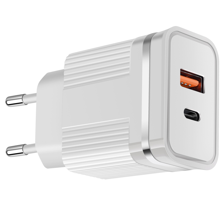 RSY USB + USB-C / Type-C Dual Ports Fast Charging Travel Charger, EU Plug(White)
RSY USB + USB-C / Type-C Dual Ports Fast Charging Travel Charger, EU Plug(White)