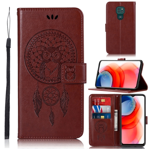For Motorola Moto G Play (2021) Wind Chime Owl Embossing Pattern Horizontal Flip Leather Case with Holder & Card Slots & Wallet(Brown)
For Motorola Moto G Play (2021) Wind Chime Owl Embossing Pattern Horizontal Flip Leather Case with Holder & Card Slots & Wallet(Brown)