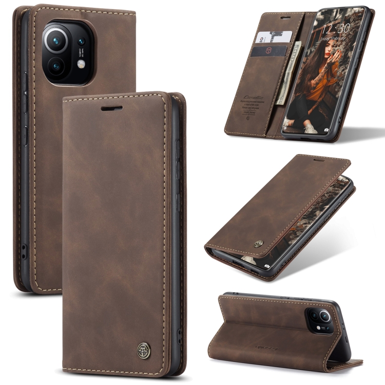 For Xiaomi Mi 11 CaseMe 013 Multifunctional Horizontal Flip Leather Case with Holder & Card Slot & Wallet(Coffee)
For Xiaomi Mi 11 CaseMe 013 Multifunctional Horizontal Flip Leather Case with Holder & Card Slot & Wallet(Coffee)