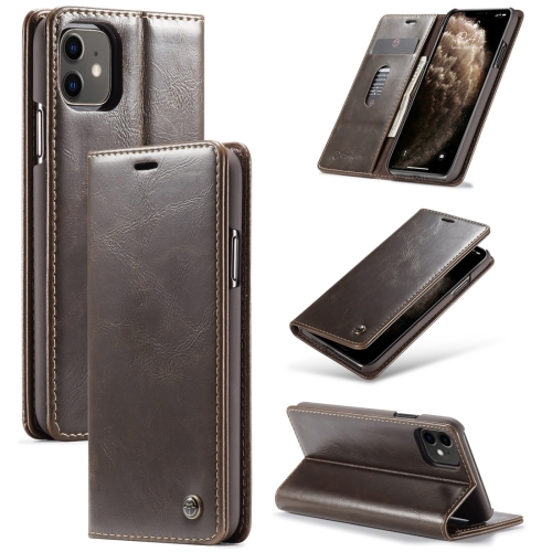For iPhone 11 CaseMe-003 PU + PC Business Style Crazy Horse Texture Horizontal Flip Leather Case with Holder & Card Slots & Wallet(Brown)
For iPhone 11 CaseMe-003 PU + PC Business Style Crazy Horse Texture Horizontal Flip Leather Case with Holder & Card Slots & Wallet(Brown)