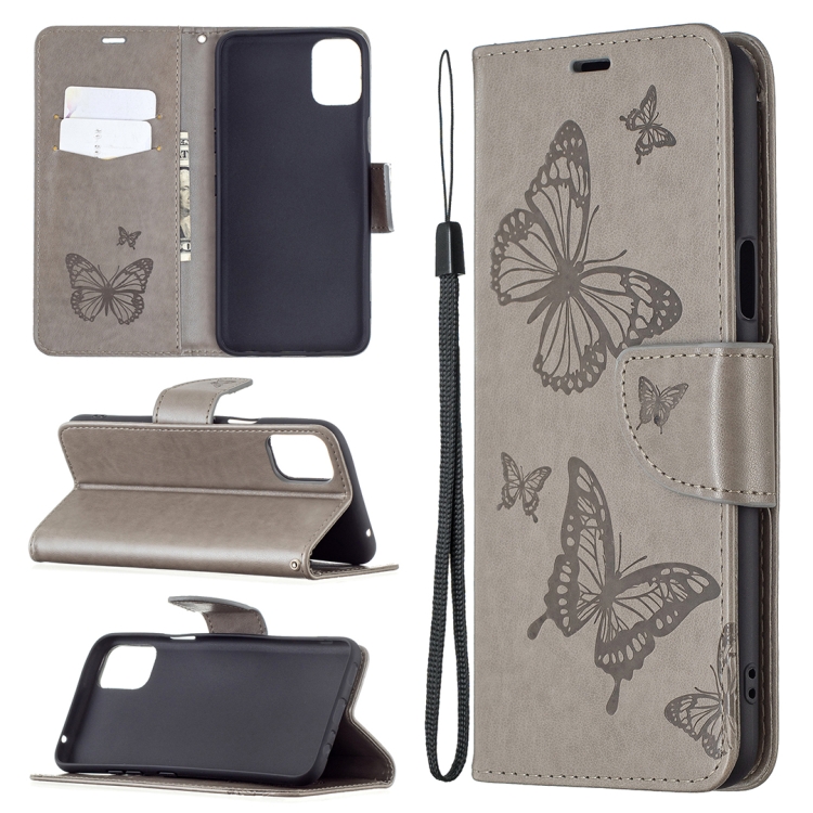 For LG K42 Two Butterflies Embossing Pattern Horizontal Flip Leather Case with Holder & Card Slot & Wallet & Lanyard(Grey)
For LG K42 Two Butterflies Embossing Pattern Horizontal Flip Leather Case with Holder & Card Slot & Wallet & Lanyard(Grey)