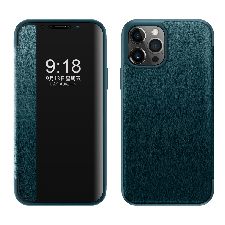 Magnetic Side Window View Shockproof Horizontal Flip Leather Case For iPhone 12 Pro Max(Cyan)
Magnetic Side Window View Shockproof Horizontal Flip Leather Case For iPhone 12 Pro Max(Cyan)