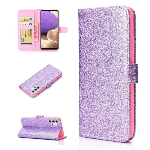 For Samsung Galaxy A32 5G Glitter Powder Horizontal Flip Leather Case with Card Slots & Holder & Photo Frame & Wallet(Purple)
For Samsung Galaxy A32 5G Glitter Powder Horizontal Flip Leather Case with Card Slots & Holder & Photo Frame & Wallet(Purple)