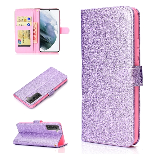 For Samsung Galaxy S21+ 5G Glitter Powder Horizontal Flip Leather Case with Card Slots & Holder & Photo Frame & Wallet(Purple)
For Samsung Galaxy S21+ 5G Glitter Powder Horizontal Flip Leather Case with Card Slots & Holder & Photo Frame & Wallet(Purple)