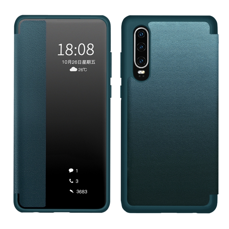 For Huawei P30 Magnetic Side Window View Shockproof Horizontal Flip Leather Smart Case(Green)
For Huawei P30 Magnetic Side Window View Shockproof Horizontal Flip Leather Smart Case(Green)