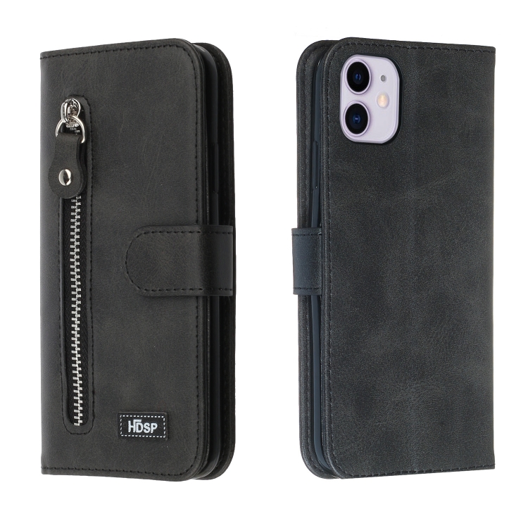 For iPhone 11 Zipper Horizontal Flip Leather Case with Wallet & Holder & Card Slots(Black)
For iPhone 11 Zipper Horizontal Flip Leather Case with Wallet & Holder & Card Slots(Black)