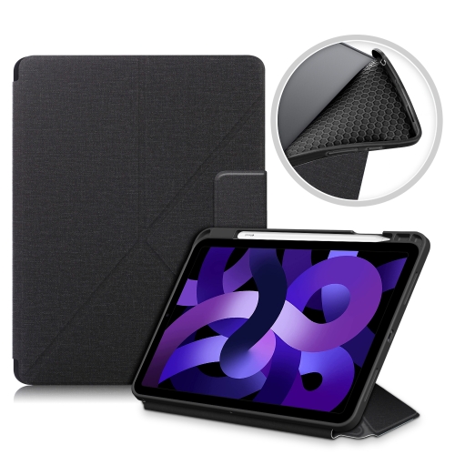 For iPad Air 2020 10.9 / Pro 11 (2018) Cloth Texture Multi-folding Horizontal Flip PU Leather Shockproof Case with Holder & Sleep / Wake-up Function(Black)
For iPad Air 2020 10.9 / Pro 11 (2018) Cloth Texture Multi-folding Horizontal Flip PU Leather Shockproof Case with Holder & Sleep / Wake-up Function(Black)