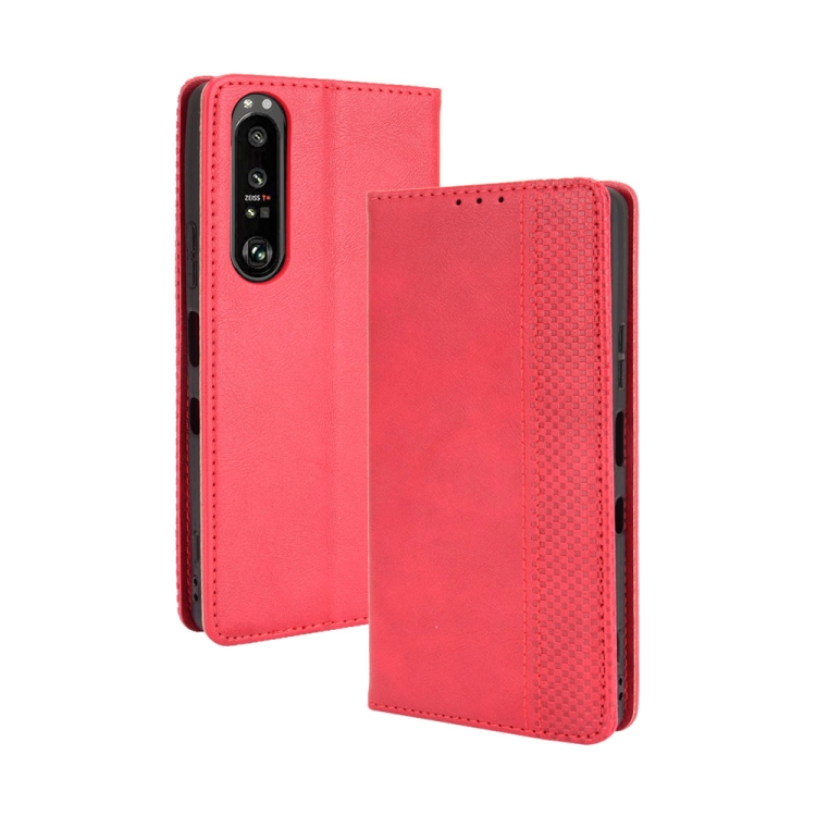 For Sony Xperia 1 III Magnetic Buckle Retro Crazy Horse Texture Horizontal Flip Leather Case with Holder & Card Slots & Photo Frame(Red)
For Sony Xperia 1 III Magnetic Buckle Retro Crazy Horse Texture Horizontal Flip Leather Case with Holder & Card Slots & Photo Frame(Red)