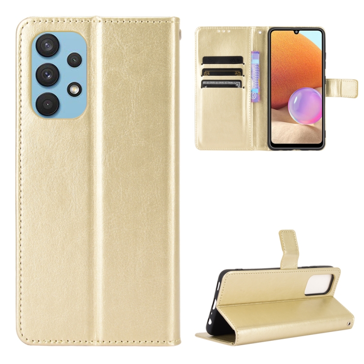 For Samsung Galaxy A32 4G(EU Version) Retro Crazy Horse Texture Horizontal Flip Leather Case with Holder & Card Slots & Photo Frame(Gold)
For Samsung Galaxy A32 4G(EU Version) Retro Crazy Horse Texture Horizontal Flip Leather Case with Holder & Card Slots & Photo Frame(Gold)