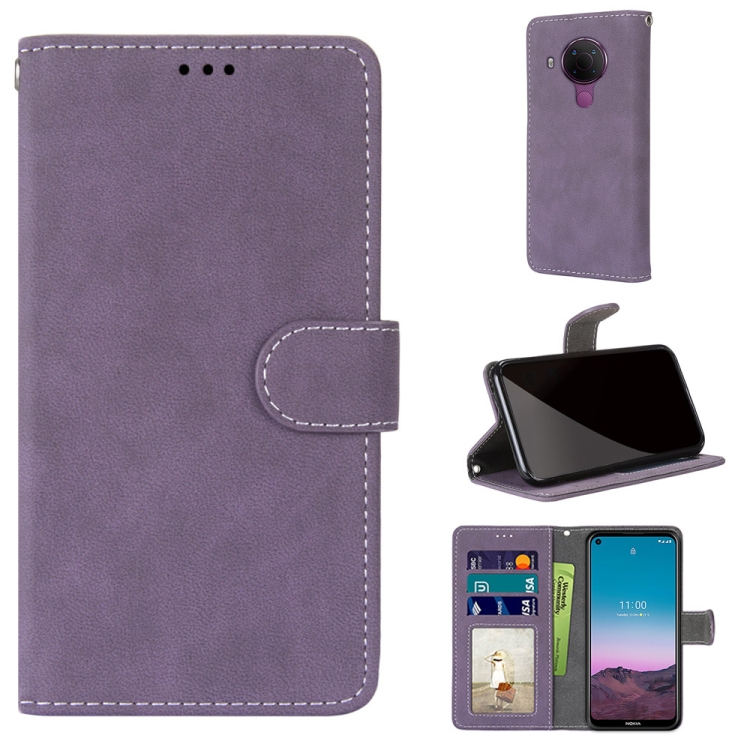 For Nokia 5.4 Retro Frosted Horizontal Flip PU Leather Case with Holder & Card Slots & Wallet & Photo Frame(Purple)
For Nokia 5.4 Retro Frosted Horizontal Flip PU Leather Case with Holder & Card Slots & Wallet & Photo Frame(Purple)
