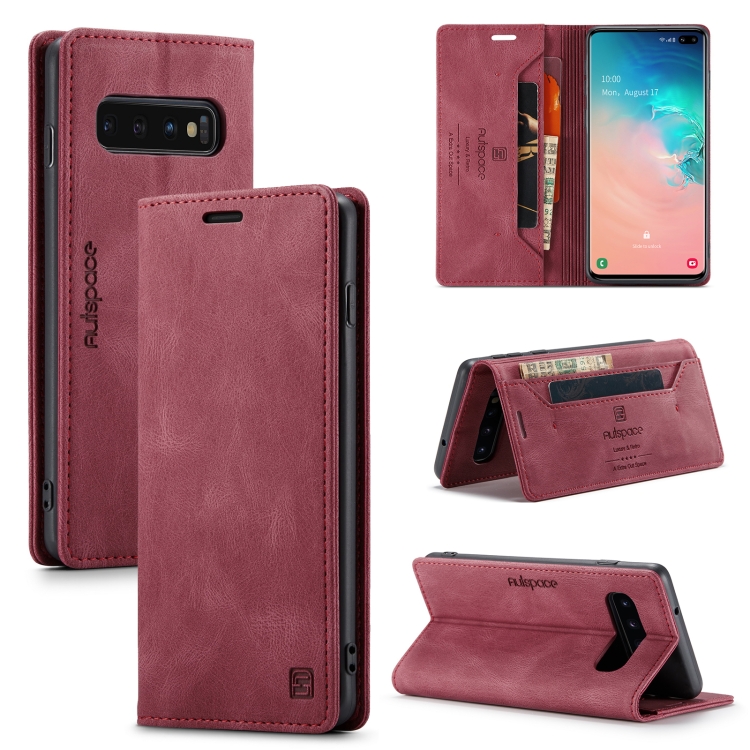 For Samsung Galaxy S10+ AutSpace A01 Retro Skin-feel Crazy Horse Texture Horizontal Flip Leather Case with Holder & Card Slots & Wallet & RFID(Wine Red)
For Samsung Galaxy S10+ AutSpace A01 Retro Skin-feel Crazy Horse Texture Horizontal Flip Leather Case with Holder & Card Slots & Wallet & RFID(Wine Red)