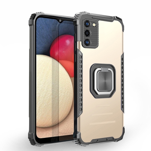 For Samsung Galaxy A02s Fierce Warrior Series Armor All-inclusive Shockproof Aluminum Alloy + TPU Protective Case with Ring Holder(Gold)
For Samsung Galaxy A02s Fierce Warrior Series Armor All-inclusive Shockproof Aluminum Alloy + TPU Protective Case with Ring Holder(Gold)