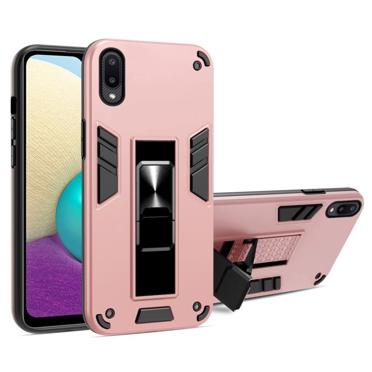 For Samsung Galaxy A02 2 in 1 PC + TPU Shockproof Protective Case with Invisible Holder(Rose Gold)
For Samsung Galaxy A02 2 in 1 PC + TPU Shockproof Protective Case with Invisible Holder(Rose Gold)