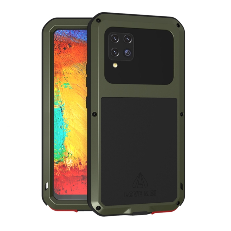 For Samsung Galaxy A42 LOVE MEI Metal Shockproof Waterproof Dustproof Protective Case with Glass(Army Green)
For Samsung Galaxy A42 LOVE MEI Metal Shockproof Waterproof Dustproof Protective Case with Glass(Army Green)