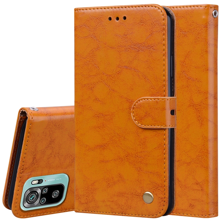 For Xiaomi Redmi Note 10 Business Style Oil Wax Texture Horizontal Flip Leather Case with Holder & Card Slots & Wallet(Yellow)
For Xiaomi Redmi Note 10 Business Style Oil Wax Texture Horizontal Flip Leather Case with Holder & Card Slots & Wallet(Yellow)
