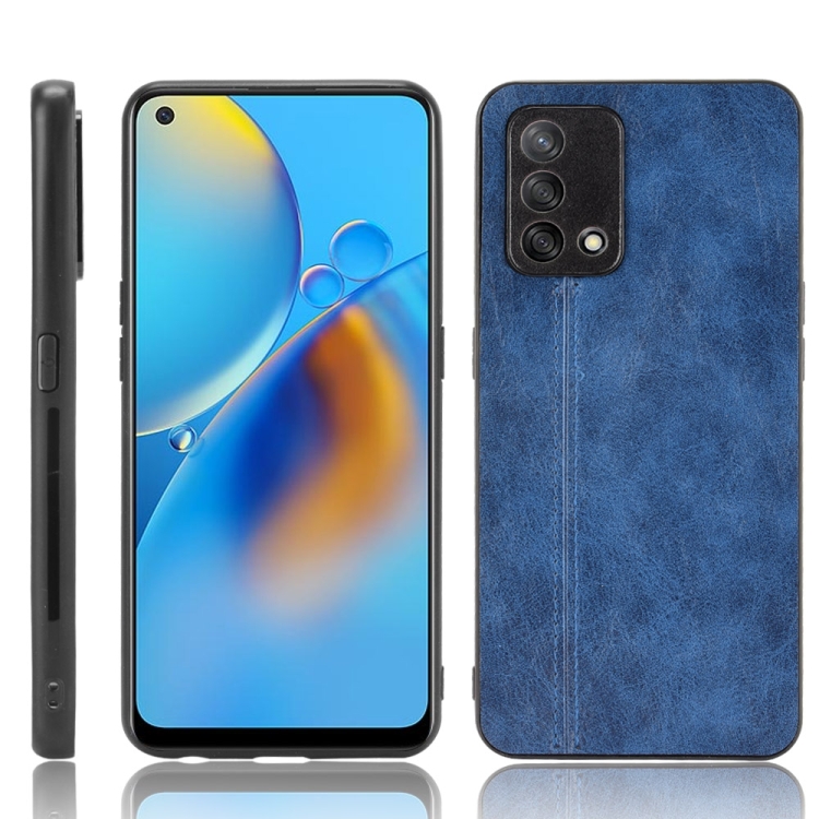 For OPPO A74 4G / F19 Shockproof Sewing Cow Pattern Skin PC + PU + TPU Case(Blue)
For OPPO A74 4G / F19 Shockproof Sewing Cow Pattern Skin PC + PU + TPU Case(Blue)