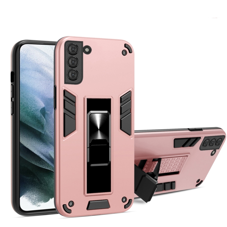 For Samsung Galaxy S21+ 5G 2 in 1 PC + TPU Shockproof Protective Case with Invisible Holder(Rose Gold)
For Samsung Galaxy S21+ 5G 2 in 1 PC + TPU Shockproof Protective Case with Invisible Holder(Rose Gold)