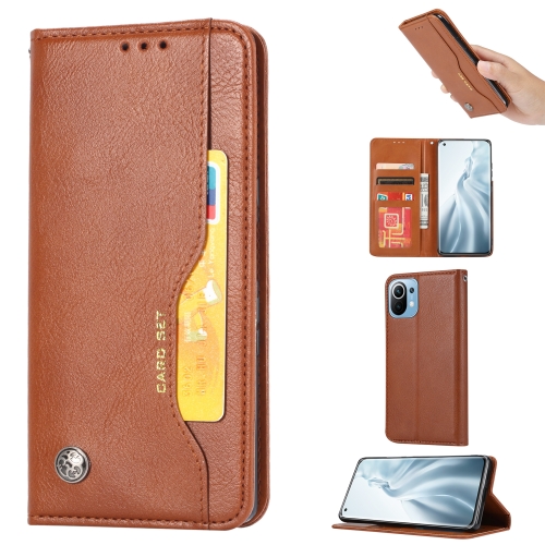 For Xiaomi Mi 11 Lite Knead Skin Texture Horizontal Flip Leather Case with Photo Frame & Holder & Card Slots & Wallet(Brown)
For Xiaomi Mi 11 Lite Knead Skin Texture Horizontal Flip Leather Case with Photo Frame & Holder & Card Slots & Wallet(Brown)