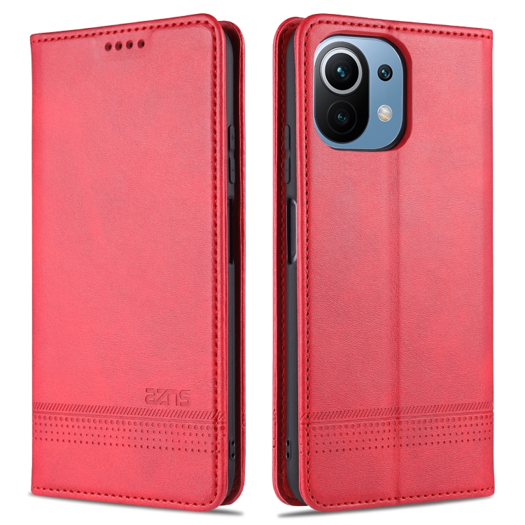 For Xiaomi Mi 11 Lite AZNS Magnetic Calf Texture Horizontal Flip Leather Case with Card Slots & Holder & Wallet(Red)
For Xiaomi Mi 11 Lite AZNS Magnetic Calf Texture Horizontal Flip Leather Case with Card Slots & Holder & Wallet(Red)