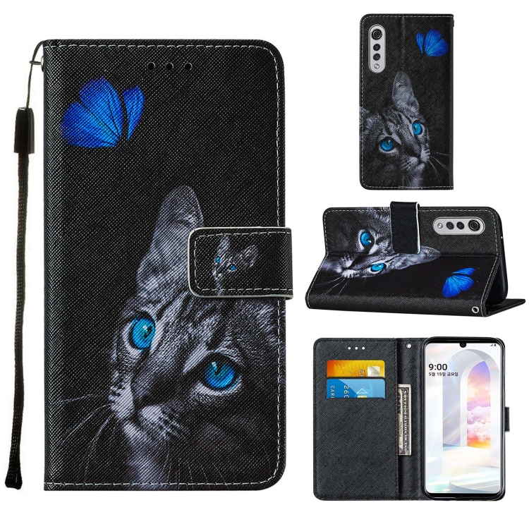 For LG Velvet 2 Pro Cross Texture Painting Pattern Horizontal Flip Leather Case with Holder & Card Slots & Wallet & Lanyard(Blue Butterfly Cat Eyes)
For LG Velvet 2 Pro Cross Texture Painting Pattern Horizontal Flip Leather Case with Holder & Card Slots & Wallet & Lanyard(Blue Butterfly Cat Eyes)