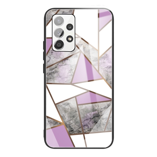 For Samsung Galaxy A72 5G / 4G Abstract Marble Pattern Glass Protective Case(Rhombus Gray Purple)
For Samsung Galaxy A72 5G / 4G Abstract Marble Pattern Glass Protective Case(Rhombus Gray Purple)