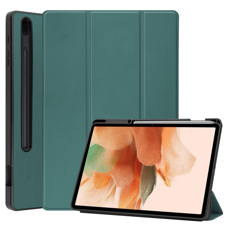 For Samsung Galaxy Tab S7 Lite Pure Color Horizontal Flip TPU + PU Leather Case with Three-folding Holder & Sleep / Wake-up Function & Pen Slot(Dark Green)
For Samsung Galaxy Tab S7 Lite Pure Color Horizontal Flip TPU + PU Leather Case with Three-folding Holder & Sleep / Wake-up Function & Pen Slot(Dark Green)
