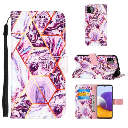 For Samsung Galaxy A22 5G Marble Stitching Horizontal Flip PU Leather Case with Holder & Card Slots & Wallet & Lanyard(Purple)
For Samsung Galaxy A22 5G Marble Stitching Horizontal Flip PU Leather Case with Holder & Card Slots & Wallet & Lanyard(Purple)