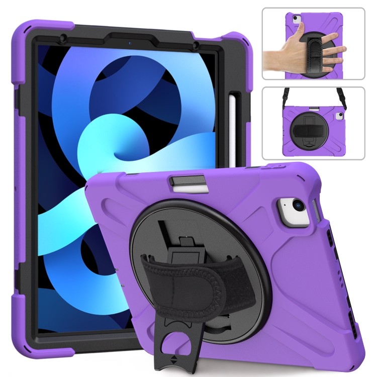 Shockproof Colorful Silicone + PC Protective Case with Holder & Shoulder Strap & Hand Strap For iPad Air (2020)(Purple)
Shockproof Colorful Silicone + PC Protective Case with Holder & Shoulder Strap & Hand Strap For iPad Air (2020)(Purple)