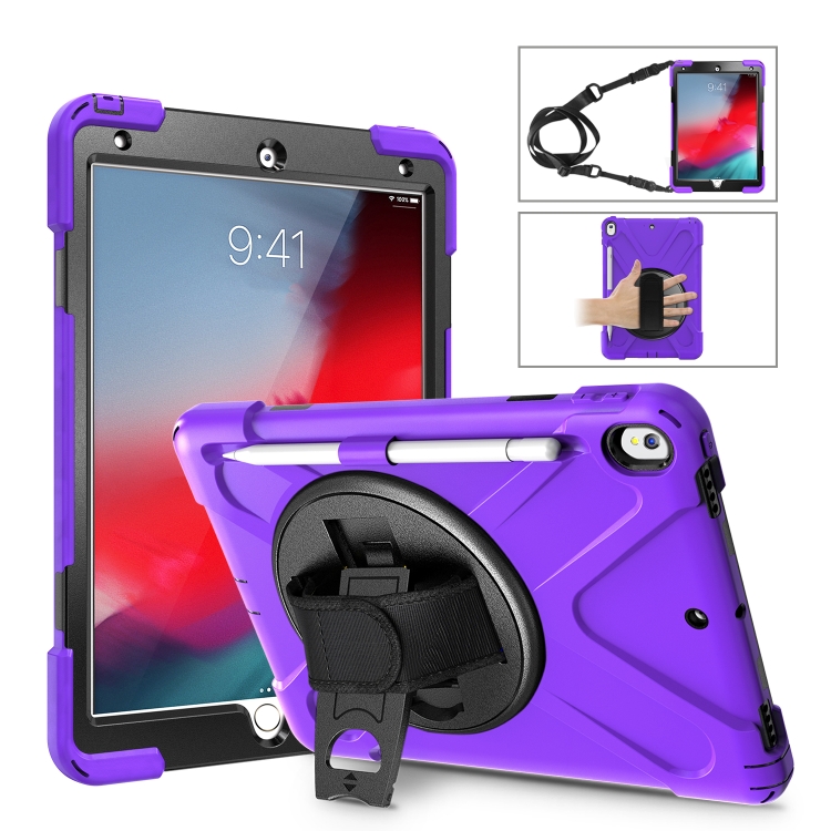 Shockproof Colorful Silicone + PC Protective Case with Holder & Shoulder Strap & Hand Strap & Pen Slot For iPad Pro 10.5(Purple)
Shockproof Colorful Silicone + PC Protective Case with Holder & Shoulder Strap & Hand Strap & Pen Slot For iPad Pro 10.5(Purple)