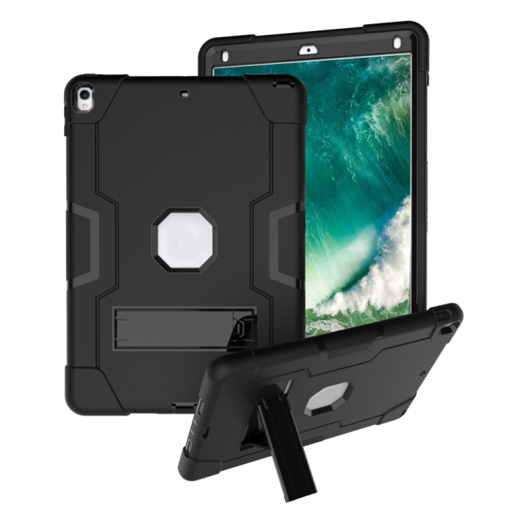 Contrast Color Robot Shockproof Silicone + PC Protective Case with Holder For iPad Pro 10.5 inch (2017) / Air 10.5 (2019)(Black)
Contrast Color Robot Shockproof Silicone + PC Protective Case with Holder For iPad Pro 10.5 inch (2017) / Air 10.5 (2019)(Black)
