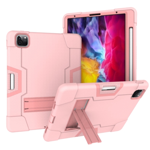 Contrast Color Robot Shockproof Silicone + PC Protective Case with Holder & Pen Slot For iPad Pro 12.9 (2018) / (2020)(Rose Gold)
Contrast Color Robot Shockproof Silicone + PC Protective Case with Holder & Pen Slot For iPad Pro 12.9 (2018) / (2020)(Rose Gold)
