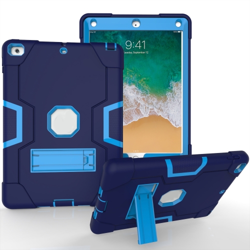 Contrast Color Robot Shockproof Silicone + PC Protective Case with Holder For iPad 9.7 (2017) / (2018)(Navy Blue + Blue)
Contrast Color Robot Shockproof Silicone + PC Protective Case with Holder For iPad 9.7 (2017) / (2018)(Navy Blue + Blue)