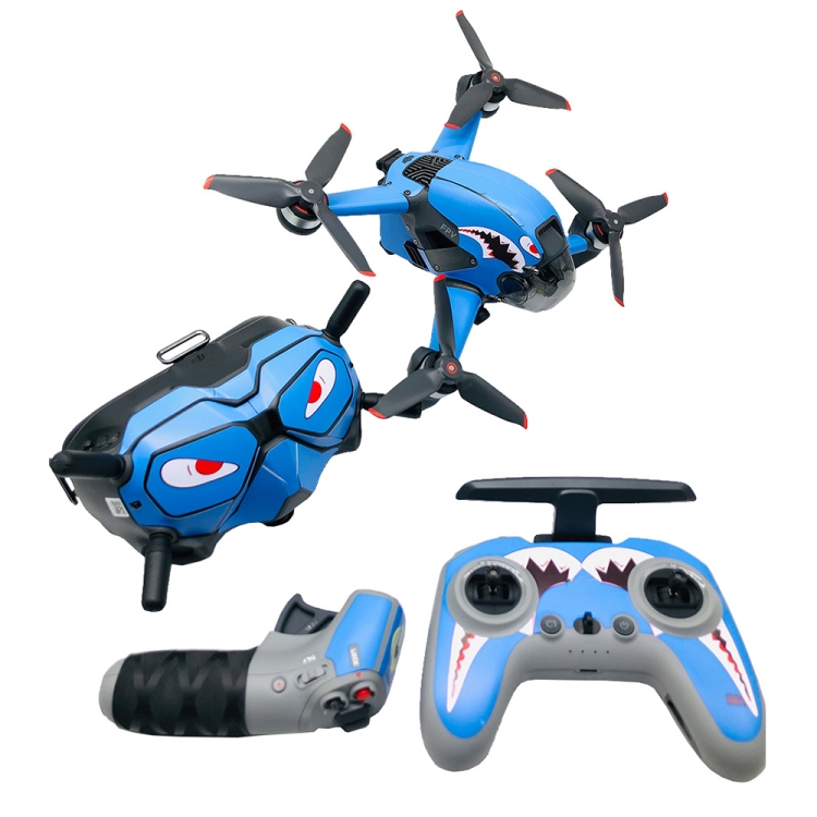FPV-TZ-SF 4 in 1 Waterproof Anti-Scratch Decal Skin Wrap Stickers Personalized Film Kits for DJI FPV Drone & Goggles V2 & Remote Control & Rocker(Blue Shark)
FPV-TZ-SF 4 in 1 Waterproof Anti-Scratch Decal Skin Wrap Stickers Personalized Film Kits for DJI FPV Drone & Goggles V2 & Remote Control & Rocker(Blue Shark)