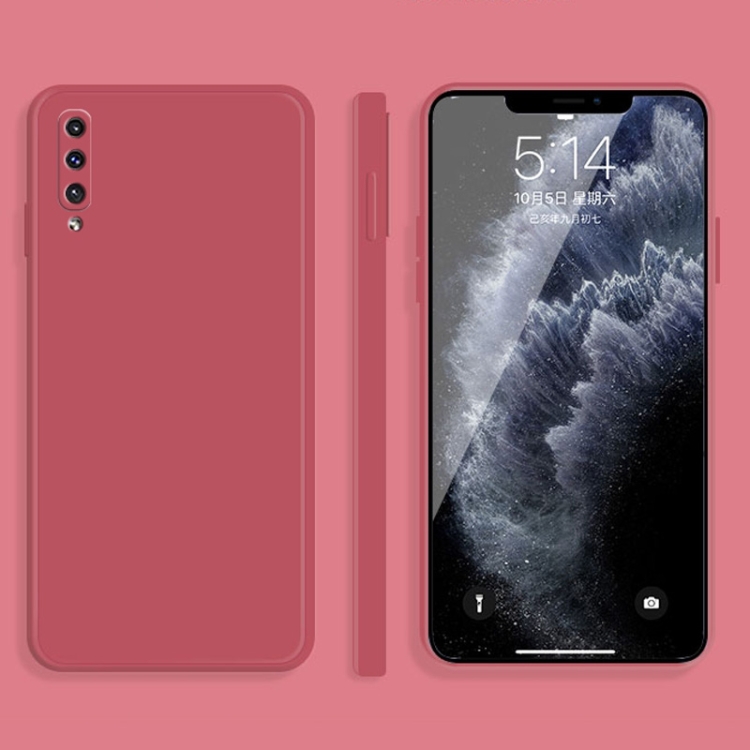 For Samsung Galaxy A50 Solid Color Imitation Liquid Silicone Straight Edge Dropproof Full Coverage Protective Case(Red)
For Samsung Galaxy A50 Solid Color Imitation Liquid Silicone Straight Edge Dropproof Full Coverage Protective Case(Red)