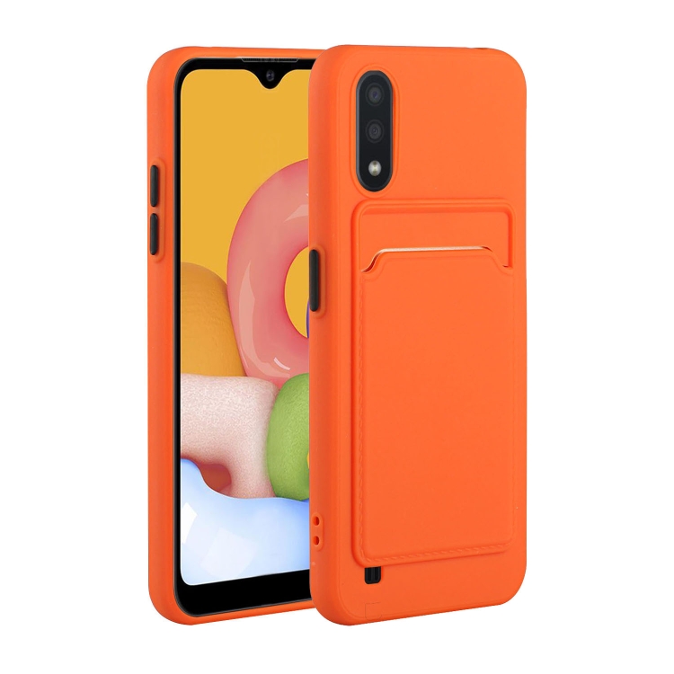 For Samsung Galaxy A01 Card Slot Design Shockproof TPU Protective Case(Orange)
For Samsung Galaxy A01 Card Slot Design Shockproof TPU Protective Case(Orange)