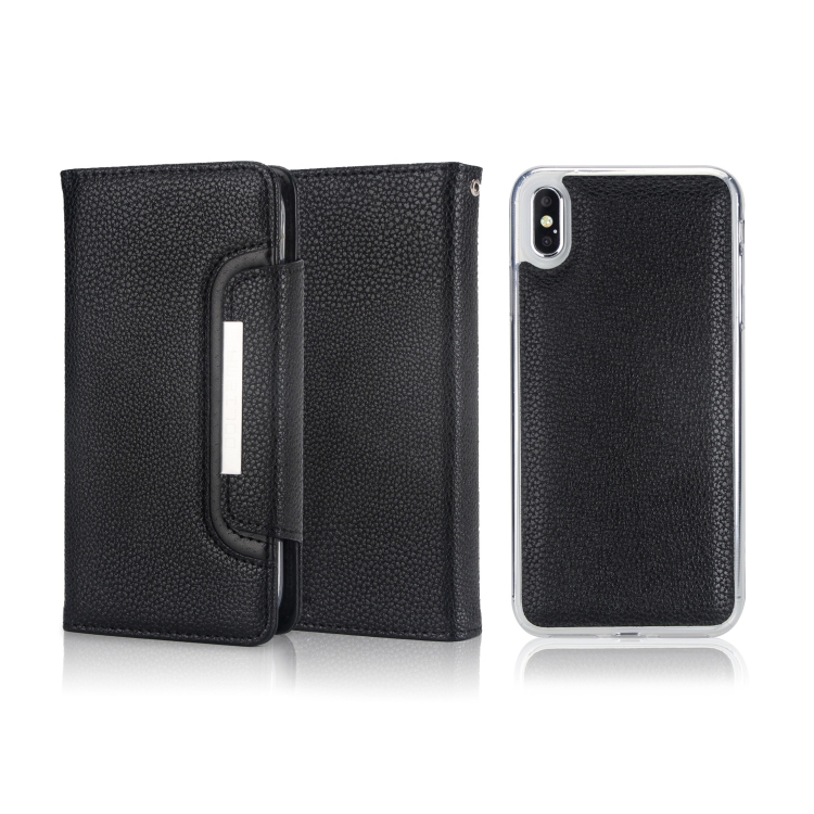 Litchi Texture Horizontal Flip Buckle Detachable Magnetic PU Leather Case with Card Slots & Wallet & Photo Frame For iPhone XS Max(Black)
Litchi Texture Horizontal Flip Buckle Detachable Magnetic PU Leather Case with Card Slots & Wallet & Photo Frame For iPhone XS Max(Black)
