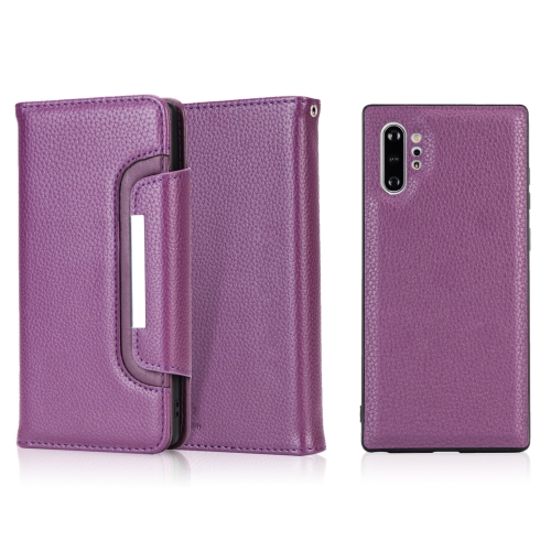 For Samsung Galaxy Note10+/Note10+ 5G Litchi Texture Horizontal Flip Buckle Detachable Magnetic PU Leather Case with Card Slots & Wallet & Photo Frame(Purple)
For Samsung Galaxy Note10+/Note10+ 5G Litchi Texture Horizontal Flip Buckle Detachable Magnetic PU Leather Case with Card Slots & Wallet & Photo Frame(Purple)
