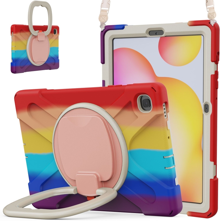 For Samsung Galaxy Tab S6 Lite P610 Silicone + PC Protective Case with Holder & Shoulder Strap(Colorful Red)
For Samsung Galaxy Tab S6 Lite P610 Silicone + PC Protective Case with Holder & Shoulder Strap(Colorful Red)