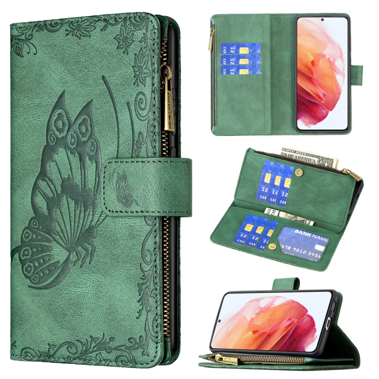 For Samsung Galaxy S21 5G Flying Butterfly Embossing Pattern Zipper Horizontal Flip Leather Case with Holder & Card Slots & Wallet(Green)
For Samsung Galaxy S21 5G Flying Butterfly Embossing Pattern Zipper Horizontal Flip Leather Case with Holder & Card Slots & Wallet(Green)