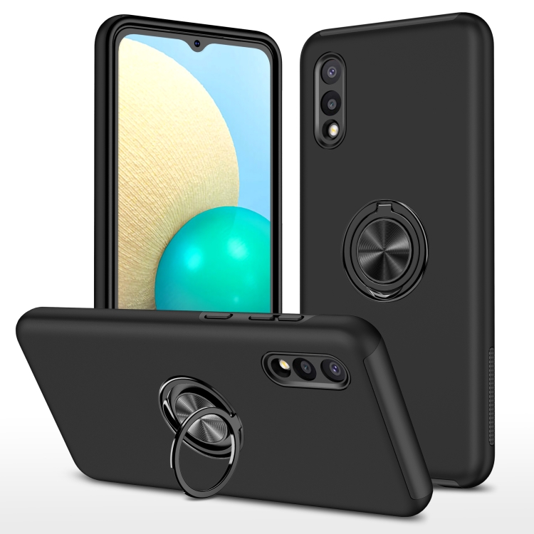 For Samsung Galaxy A02 EU Version PC + TPU Shockproof Magnetic Protective Case with Invisible Ring Holder(Black)
For Samsung Galaxy A02 EU Version PC + TPU Shockproof Magnetic Protective Case with Invisible Ring Holder(Black)