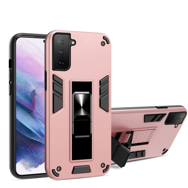 For Samsung Galaxy S21 FE 2 in 1 PC + TPU Shockproof Protective Case with Invisible Holder(Rose Gold)
For Samsung Galaxy S21 FE 2 in 1 PC + TPU Shockproof Protective Case with Invisible Holder(Rose Gold)