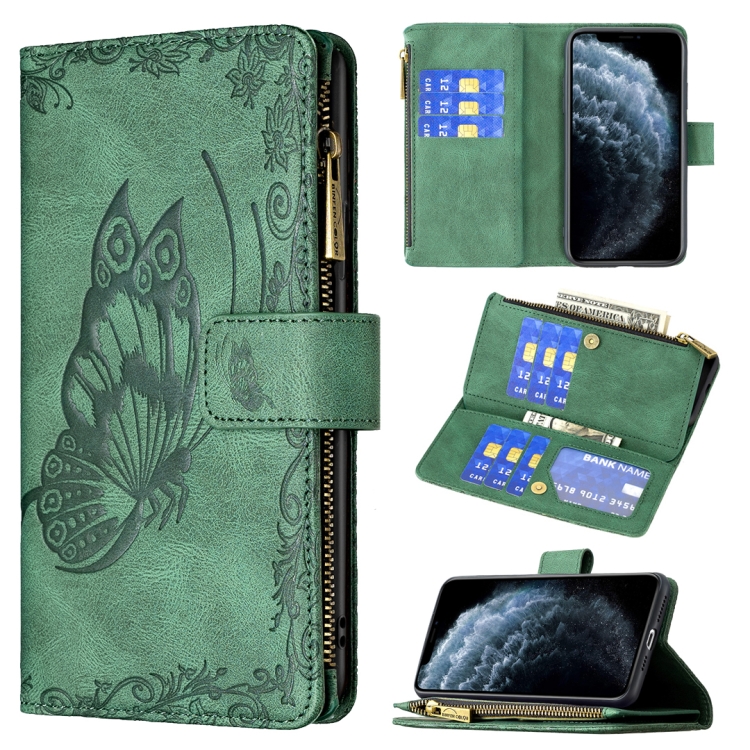 For iPhone 11 Pro Max Flying Butterfly Embossing Pattern Zipper Horizontal Flip Leather Case with Holder & Card Slots & Wallet(Green)
For iPhone 11 Pro Max Flying Butterfly Embossing Pattern Zipper Horizontal Flip Leather Case with Holder & Card Slots & Wallet(Green)