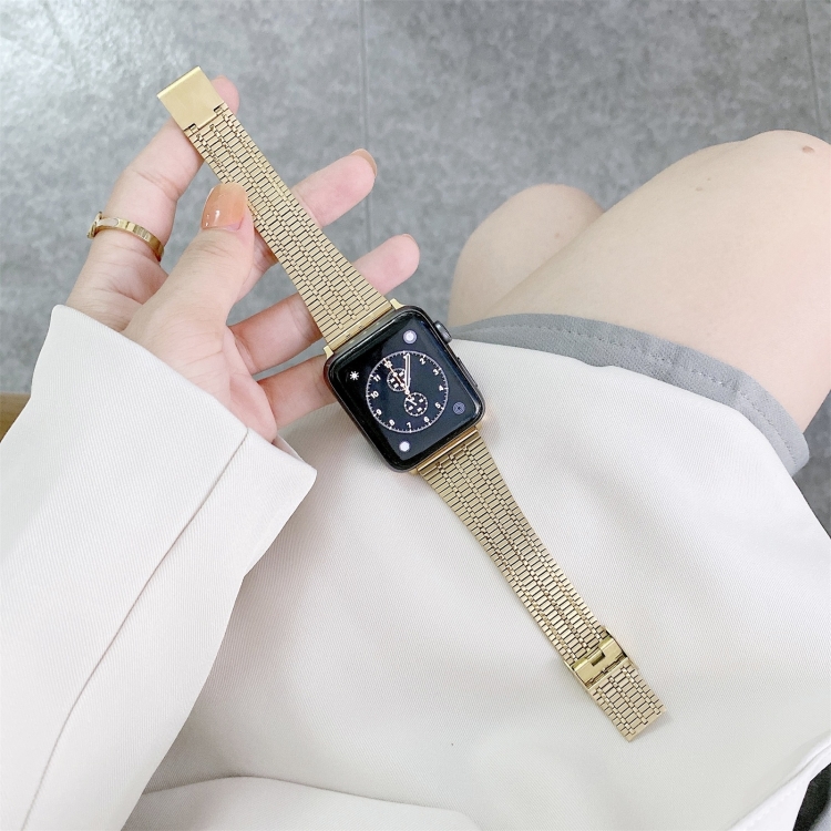 Color Matching Seven Beads Steel Replacement Strap Watchband For Apple Watch Series 6 & SE & 5 & 4 44mm / 3 & 2 & 1 42mm(Gold)
Color Matching Seven Beads Steel Replacement Strap Watchband For Apple Watch Series 6 & SE & 5 & 4 44mm / 3 & 2 & 1 42mm(Gold)