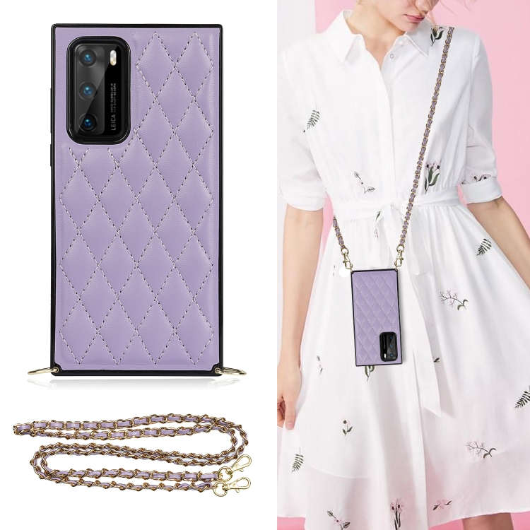 For Huawei P40 Elegant Rhombic Pattern Microfiber Leather +TPU Shockproof Case with Crossbody Strap Chain(Purple)
For Huawei P40 Elegant Rhombic Pattern Microfiber Leather +TPU Shockproof Case with Crossbody Strap Chain(Purple)